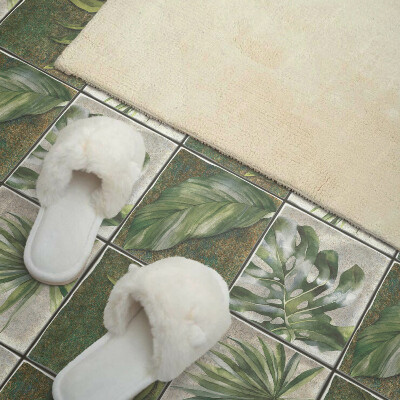 Carreaux pvc Motif de feuille dans un style de tuile