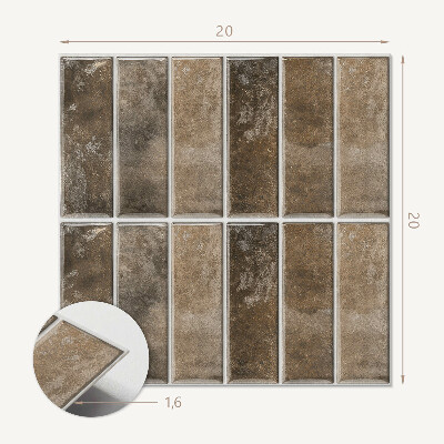 Carreaux de vinyle auto-adhésifs Motifs de côtes verticales