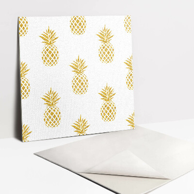 Carreaux de vinyle Ananas de dessin animé doré