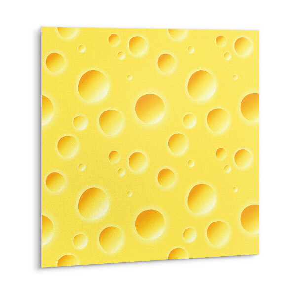 Adhésif Vinyle Carreaux Fromage jaune avec des trous