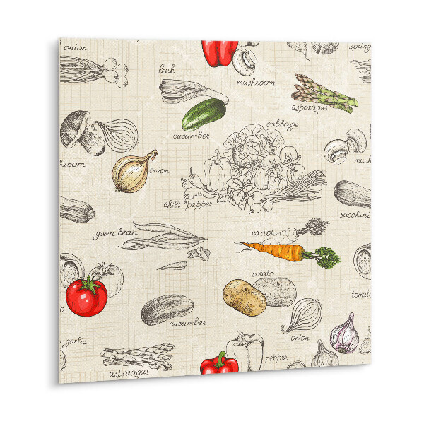 Adhésif Vinyle Carreaux Légumes animés