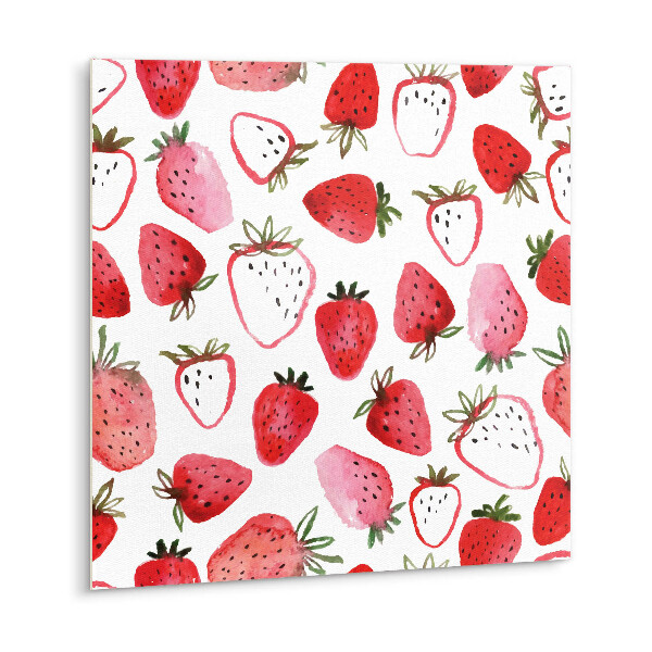 Adhésif Vinyle Carreaux Fraises rouges