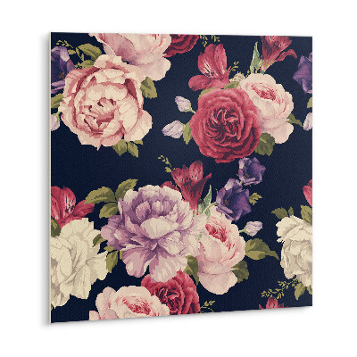 Carreaux de vinyle Fleurs de roses colorées