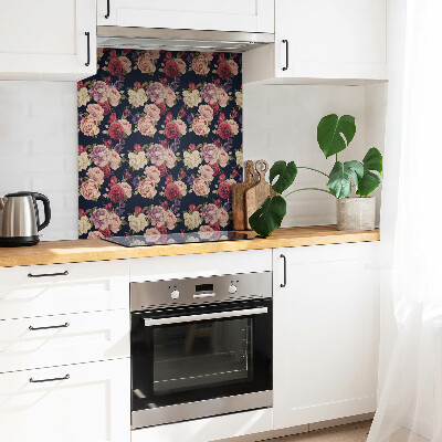 Carreaux de vinyle Fleurs de roses colorées