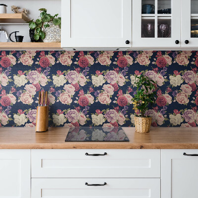 Carreaux de vinyle Fleurs de roses colorées