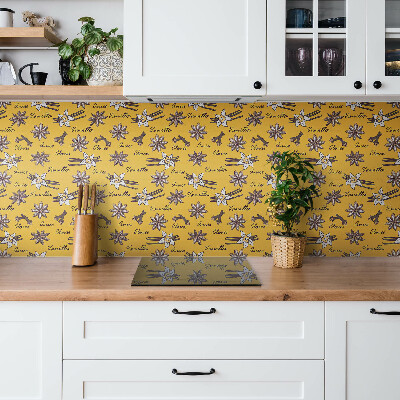Carreaux de vinyle Motifs vanille jaune
