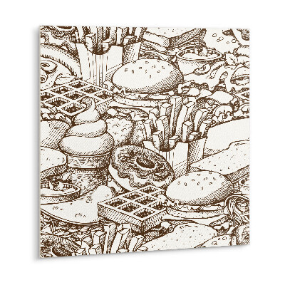 Carreau vinyl adhésif Nourriture abstraite brune