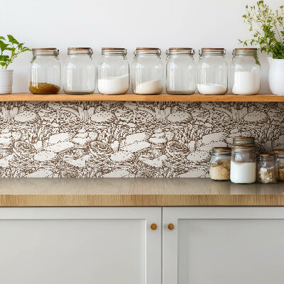 Carreau vinyl adhésif Nourriture abstraite brune