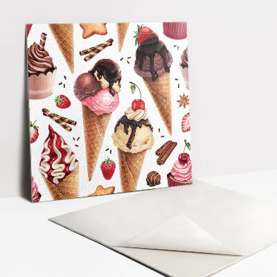 Carreaux de vinyle Glaces, cupcakes, bonbons