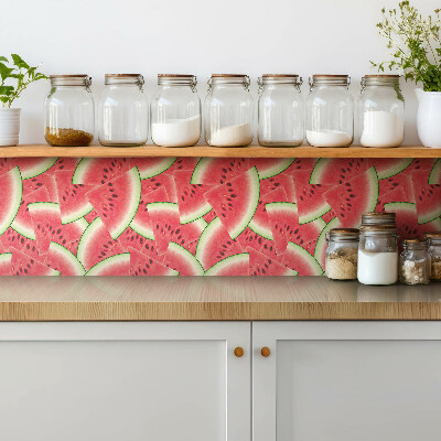 Carreau vinyl adhésif Tranches de pastèque rouge