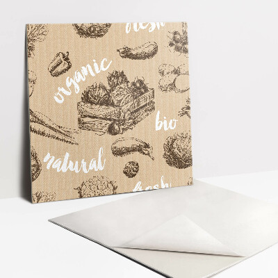 Carreau vinyl adhésif Légumes naturels