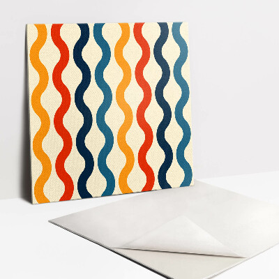 Carreaux de vinyle Vagues bohèmes colorées