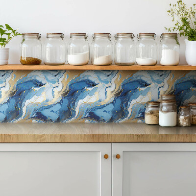 Adhésif Vinyle Carreaux Abstraction avec de l'or