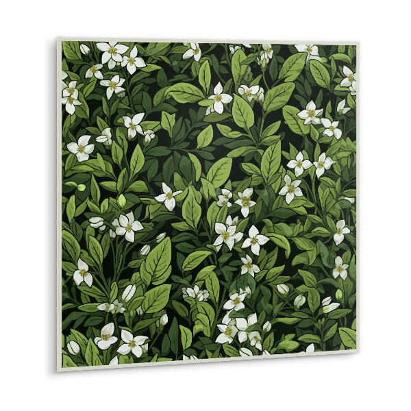 Carreaux de vinyle Fleurs et feuilles blanches