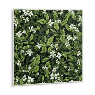 Carreaux de vinyle Fleurs et feuilles blanches