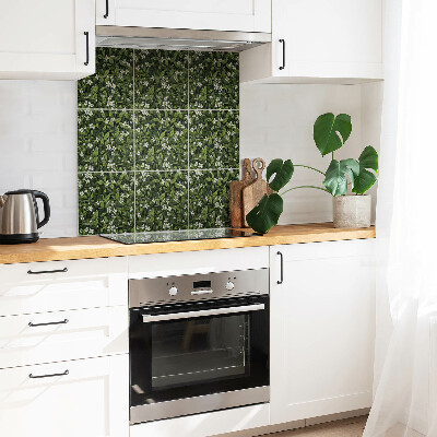 Carreaux de vinyle Fleurs et feuilles blanches