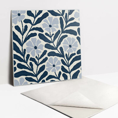 Carreau vinyl adhésif Fleurs peintes