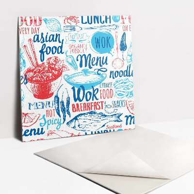 Adhésif Vinyle Carreaux Dessin sur le thème de la nourriture