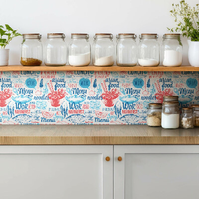 Adhésif Vinyle Carreaux Dessin sur le thème de la nourriture