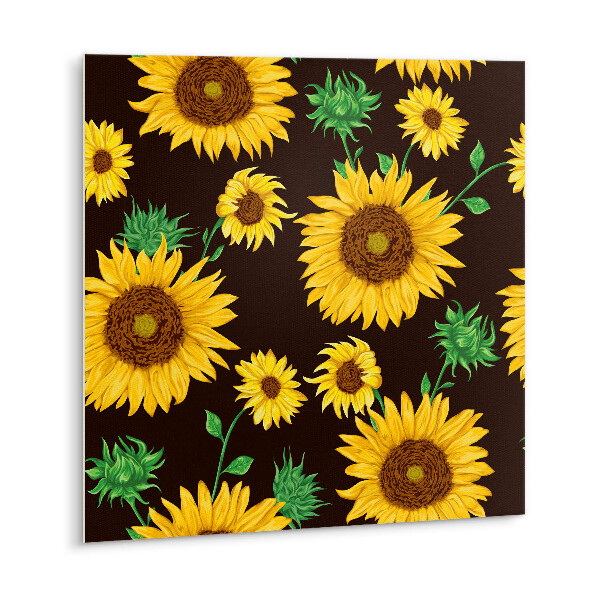 Carreau vinyl adhésif Tournesols jaunes