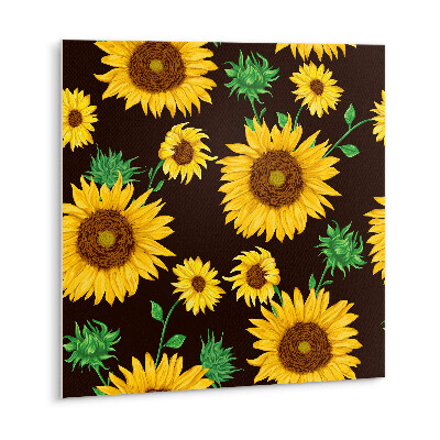 Carreau vinyl adhésif Tournesols jaunes