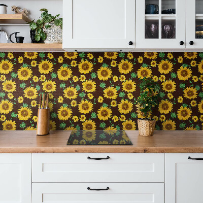 Carreau vinyl adhésif Tournesols jaunes
