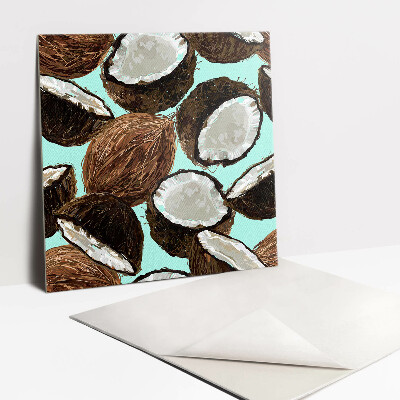 Adhésif Vinyle Carreaux Noix de coco de dessin animé