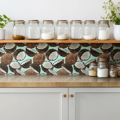 Adhésif Vinyle Carreaux Noix de coco de dessin animé