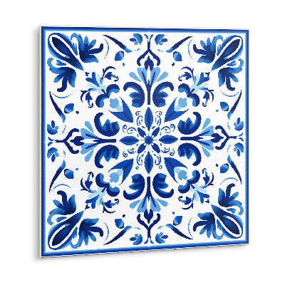 Adhésif Vinyle Carreaux Ornement bleu