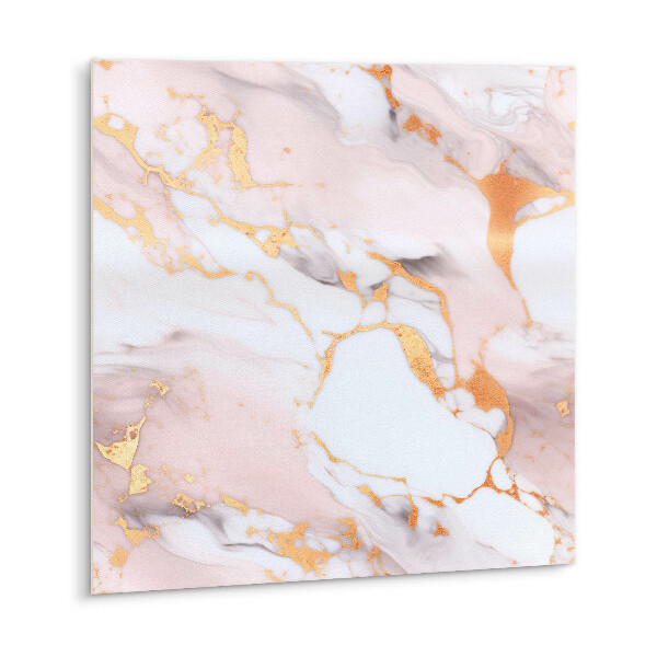 Carreau vinyl adhésif Marbre pastel et or