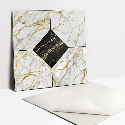 Carreaux de vinyle Veines dorées du marbre