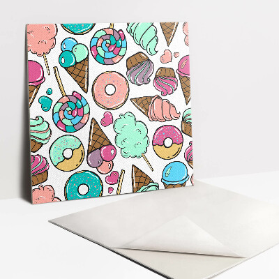Carreau vinyl adhésif Bonbons de dessin animé