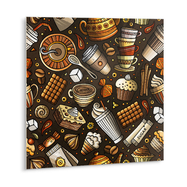 Carreau vinyl adhésif Café et bonbons