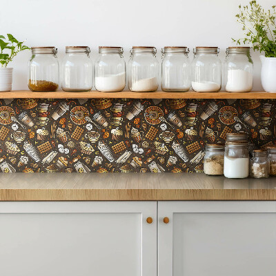 Carreau vinyl adhésif Café et bonbons