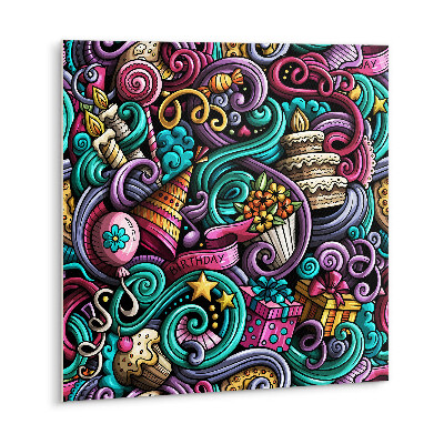 Carreaux de vinyle Accessoires d'anniversaire abstraits