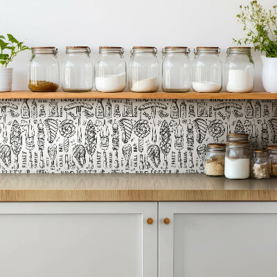 Carreau vinyl adhésif Thème du barbecue