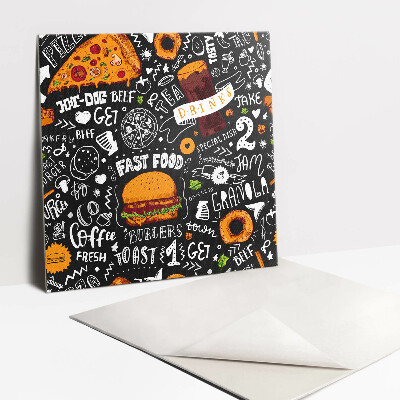 Carreaux de vinyle Dessins animés de restauration rapide