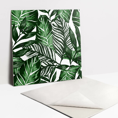 Carreau vinyl adhésif Feuilles vertes