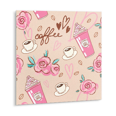 Adhésif Vinyle Carreaux Café de dessin animé