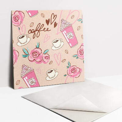 Adhésif Vinyle Carreaux Café de dessin animé