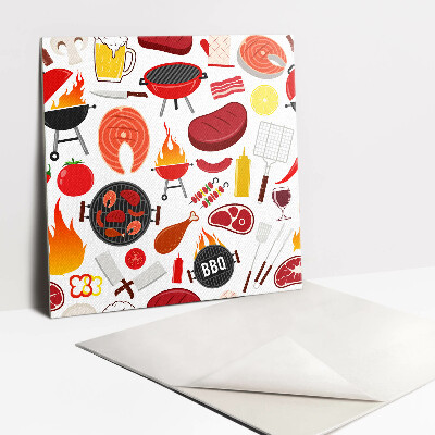 Carreau vinyl adhésif Grill de dessin animé