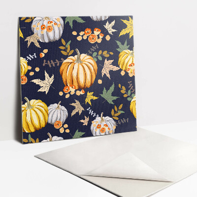 Carreau vinyl adhésif Citrouilles colorées