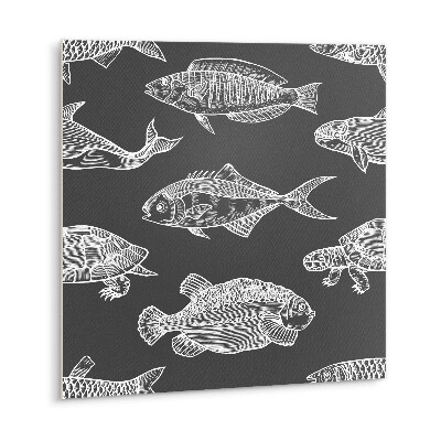 Carreaux de vinyle Poisson et tortue de dessin animé