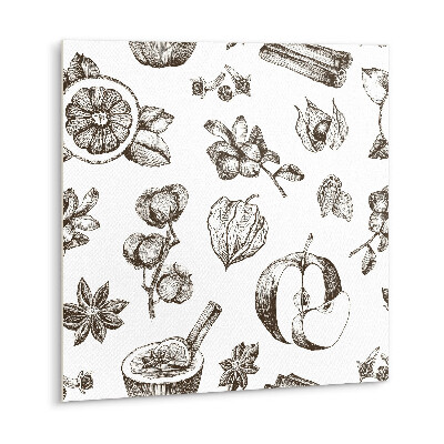 Adhésif Vinyle Carreaux Pomme et cannelle