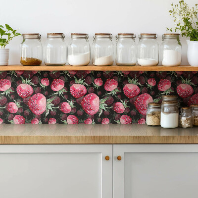 Carreau vinyl adhésif Fraises de dessin animé