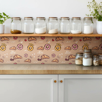 Carreau vinyl adhésif Croissant sucré et beignet