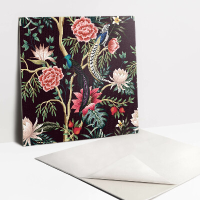 Carreau vinyl adhésif Fleurs à la mode
