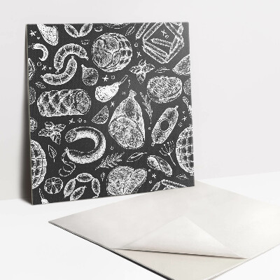 Carreaux de vinyle Dessin sur le thème de la nourriture