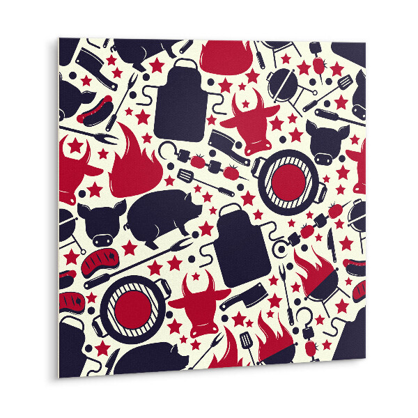 Adhésif Vinyle Carreaux Grill de dessin animé