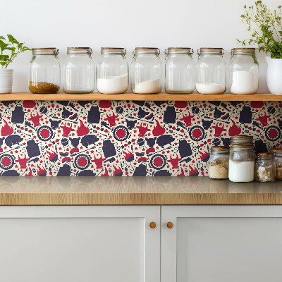 Adhésif Vinyle Carreaux Grill de dessin animé